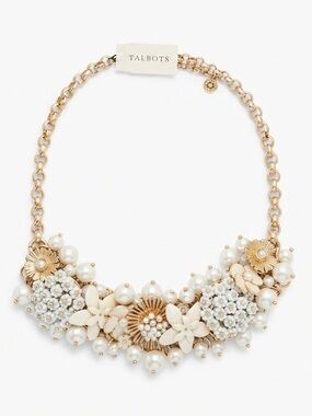 NWT Talbots Pearl Statement Necklace 19.5” Rush Week Wedding